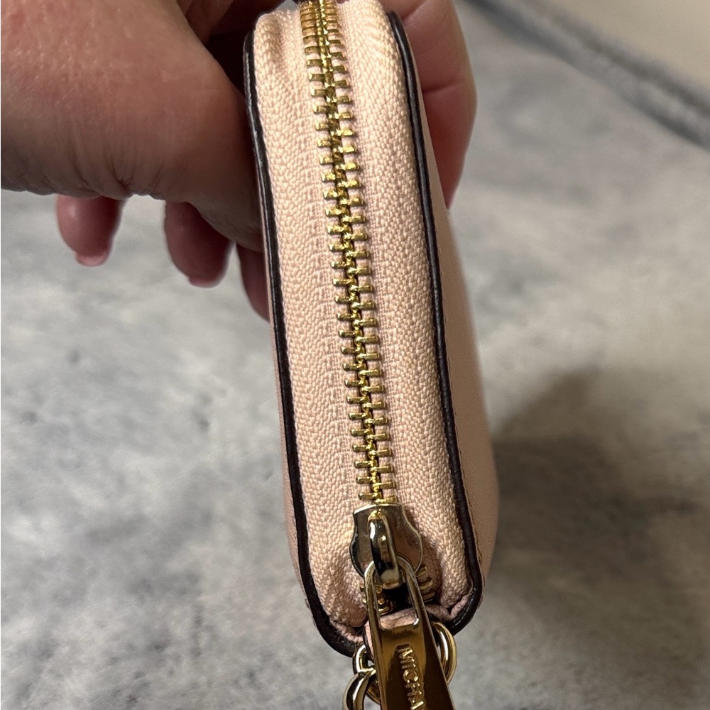 Michael Kors Light Ballet Pink Jet Set Saffiano Wallet Wristlet - Picture 7 of 11